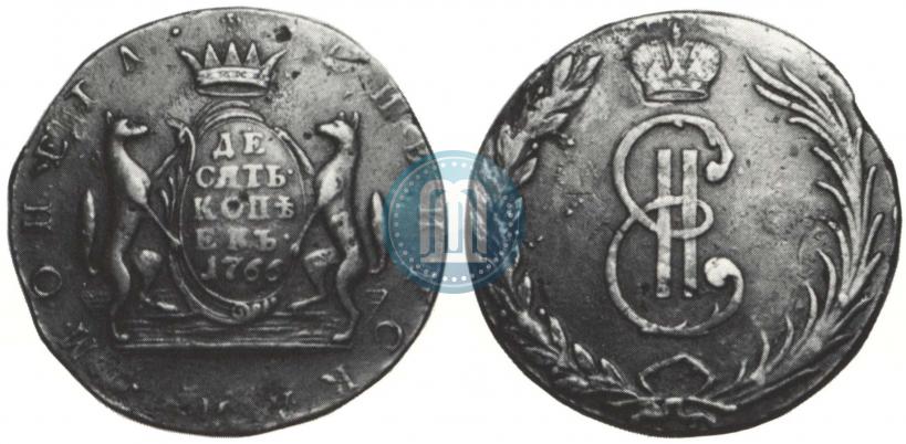 Picture 10 kopecks 1766 year  