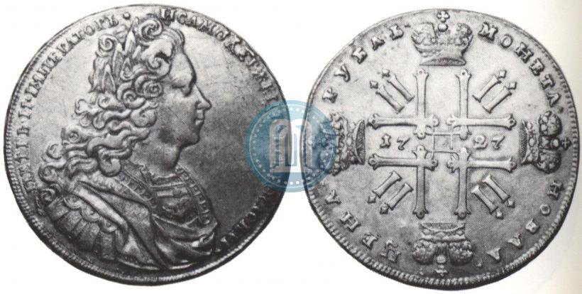 Picture 1 rouble 1727 year  "Moscow type"