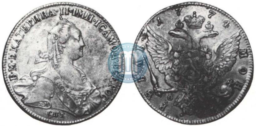 Picture 1 rouble 1774 year СПБ-ФЛ 