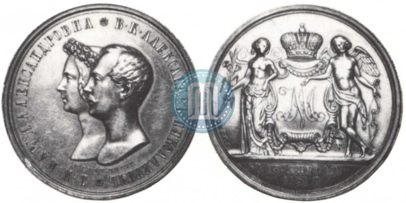 Picture Medal 1841 year H. GUBE. FECIT "In the memory of the wedding of the crown prince"