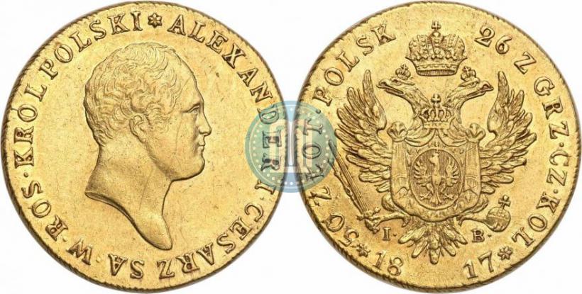 Picture 50 złotych 1817 year IB 