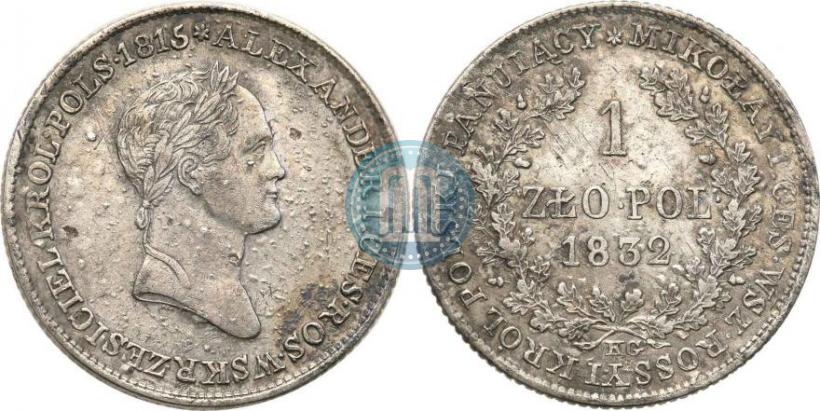 Picture 1 złoty 1832 year KG 