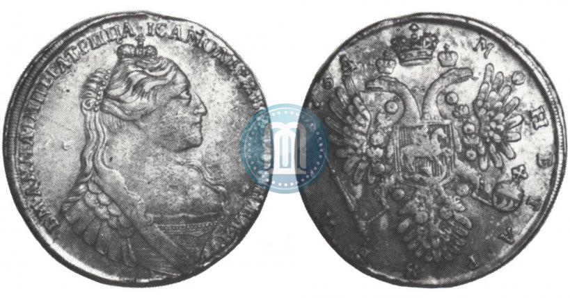 Фото 1 рубль 1734 года  "Тип 1735 года"