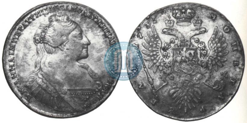 Picture 1 rouble 1735 year  