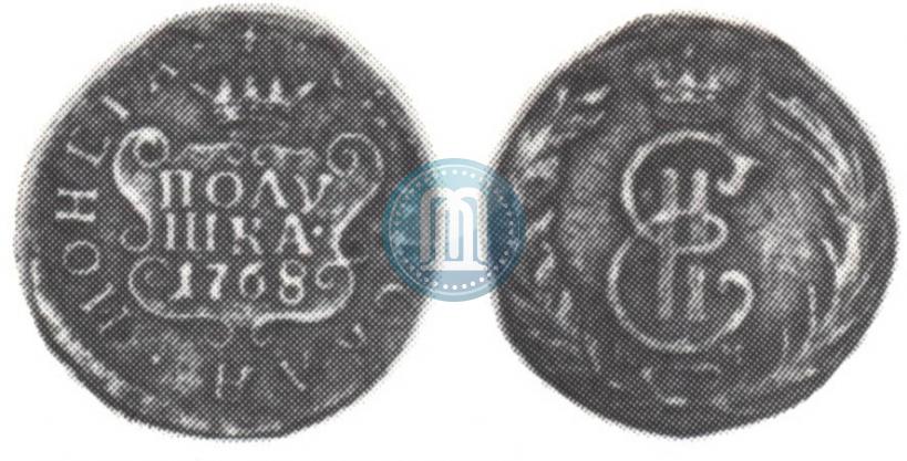 Фото Полушка 1768 года КМ 