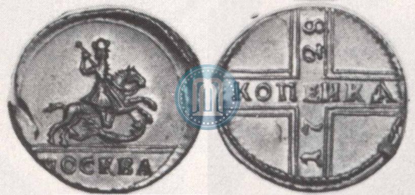 Фото 1 копейка 1728 года МОСКВА 