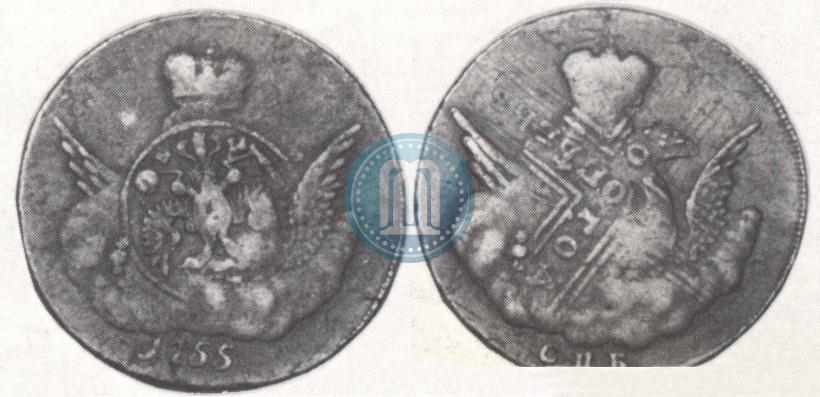 Picture 1 kopeck 1755 year СПБ 