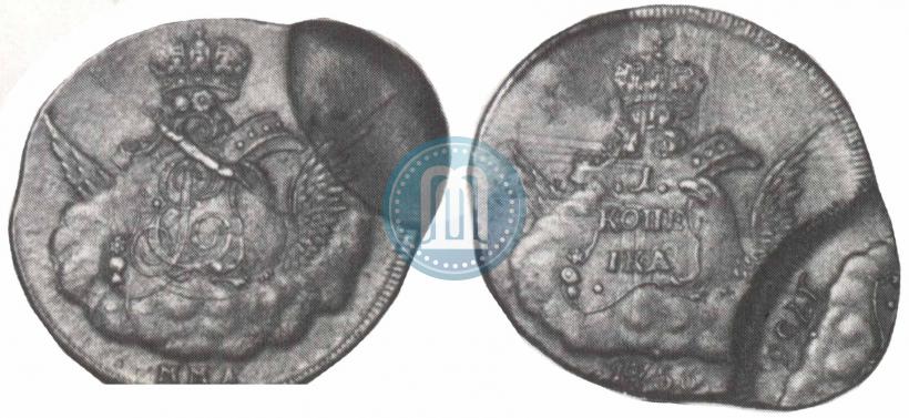 Picture 1 kopeck 1756 year ММД 
