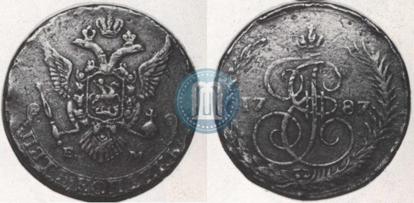 Фото 5 копеек 1787 года ЕМ 