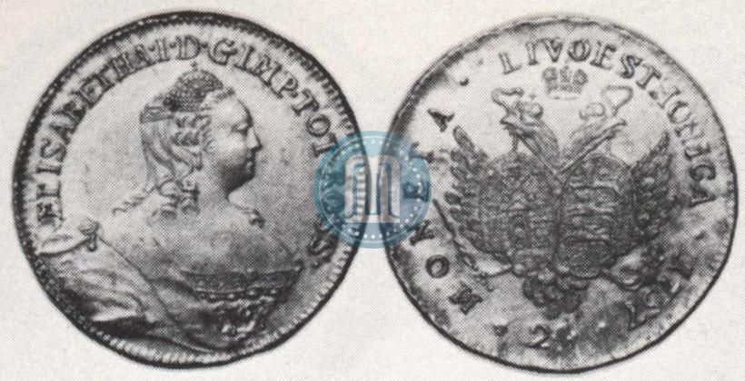 Picture 24 kopecks 1757 year  "For Livonia"