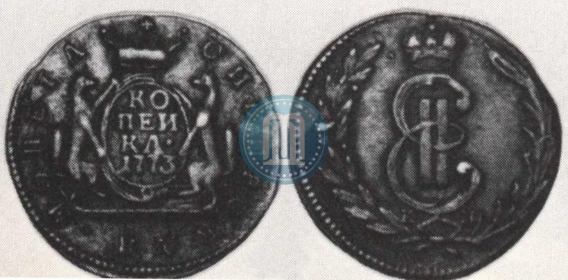 Picture 1 kopeck 1773 year КМ 