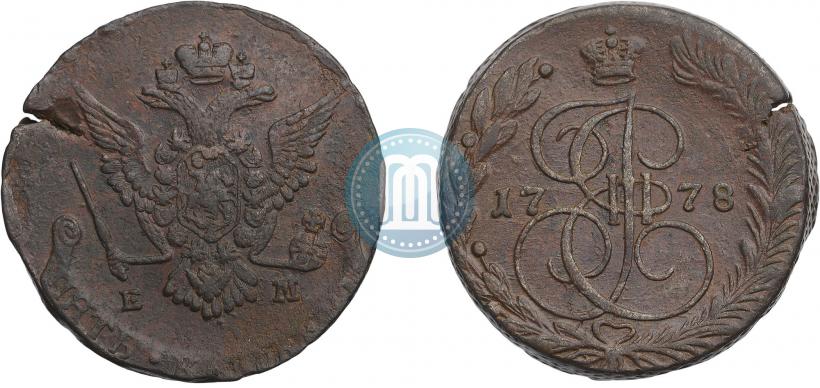 Фото 5 копеек 1778 года ЕМ 