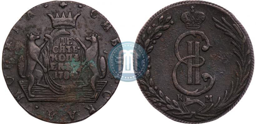 Picture 10 kopecks 1780 year КМ 