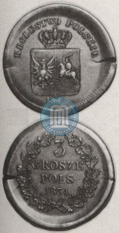 Picture 3 grosze 1831 year KG "Polish uprising"