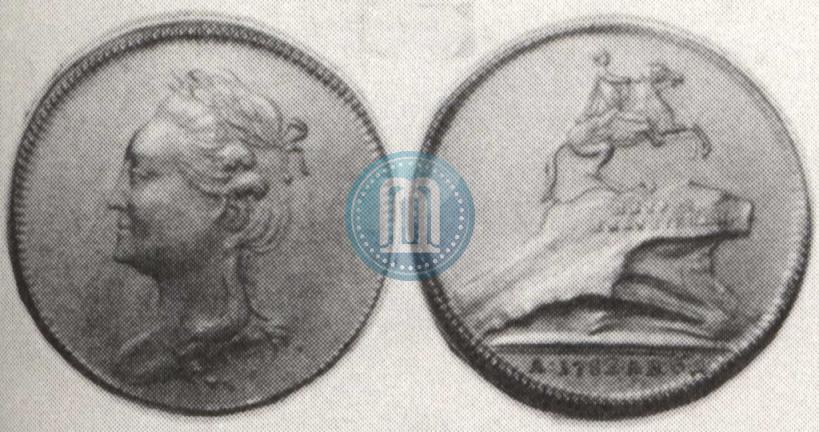 Picture Token Coin 1782 year  "Monument to Peter the Great in Saint-Petersburg"