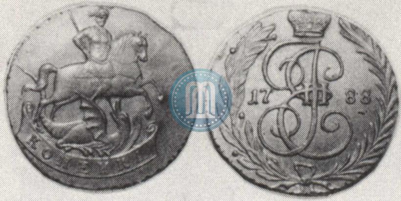Picture 1 kopeck 1788 year  