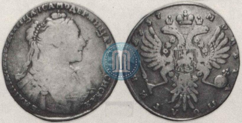 Picture Poltina 1737 year  "Type of 1735"