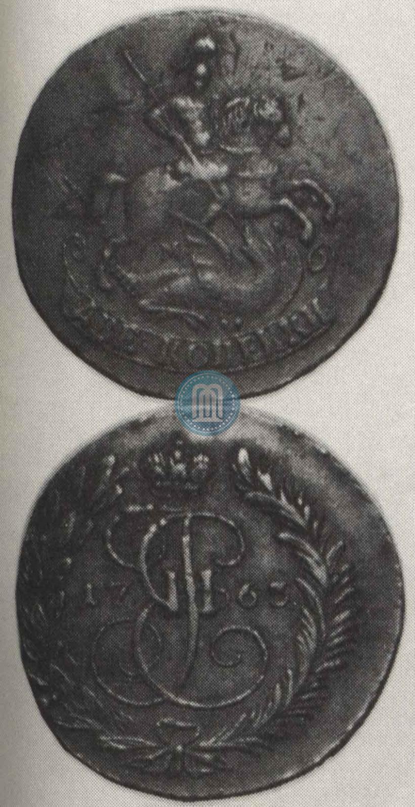 Фото 2 копейки 1763 года ММ 