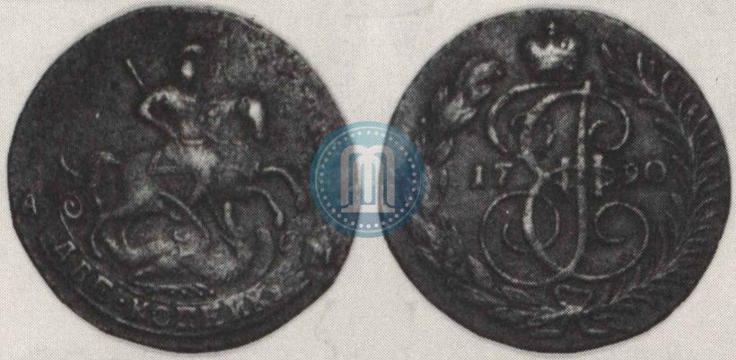 Фото 2 копейки 1790 года АМ 