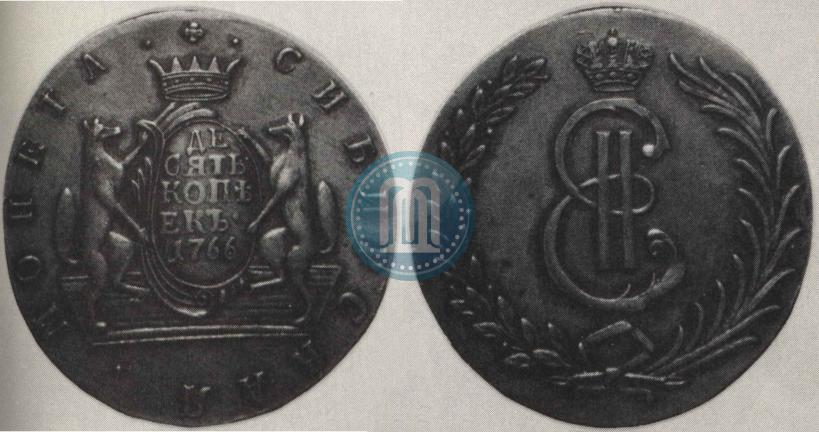 Picture 10 kopecks 1766 year  