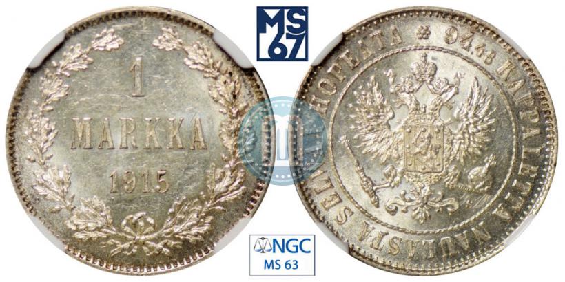 Picture 1 markka 1915 year S 