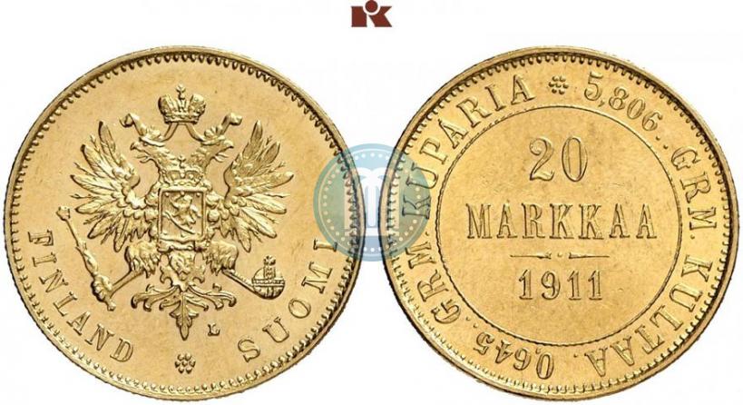 Picture 20 markkaa 1911 year L 