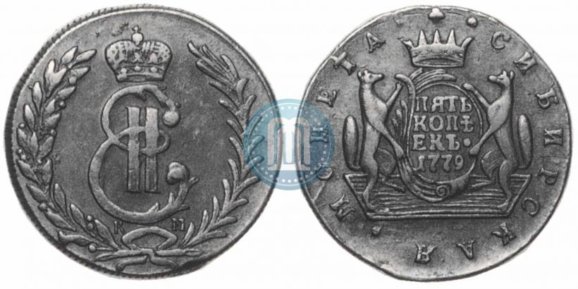 Picture 5 kopecks 1779 year КМ 