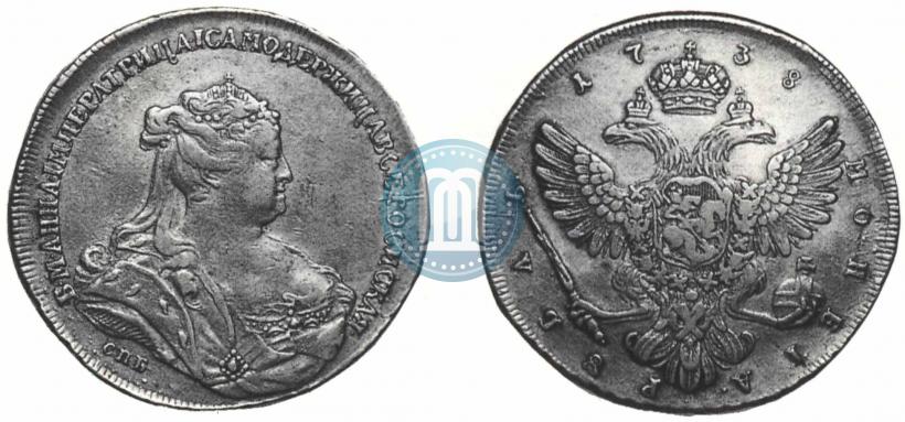 Picture 1 rouble 1738 year СПБ "Petersburg type"