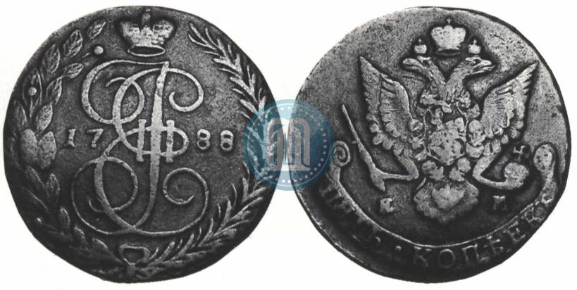 Picture 5 kopecks 1788 year ЕМ 