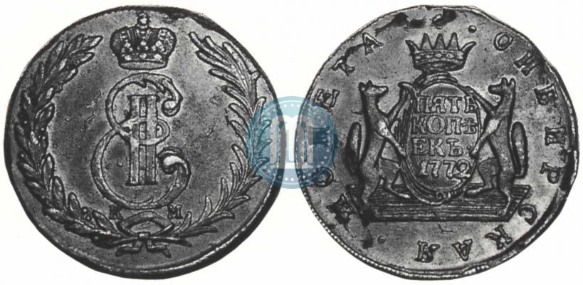 Picture 5 kopecks 1772 year КМ 