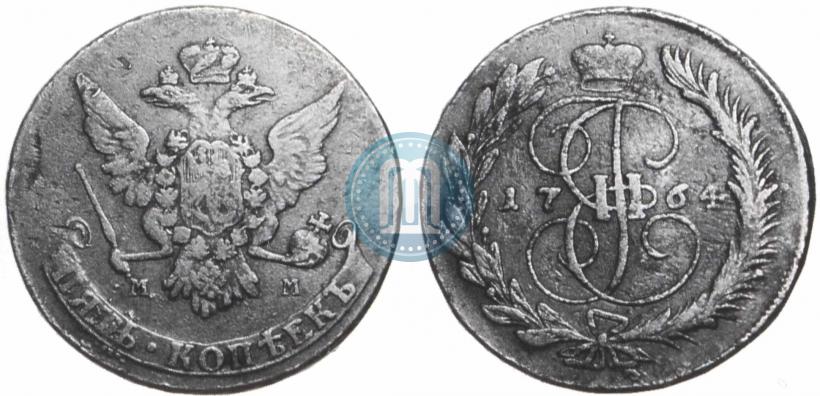 Фото 5 копеек 1764 года ММ 