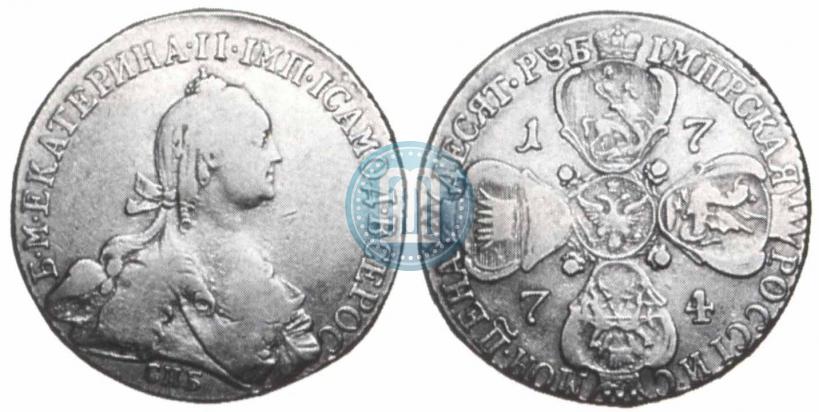 Picture 10 roubles 1774 year СПБ 