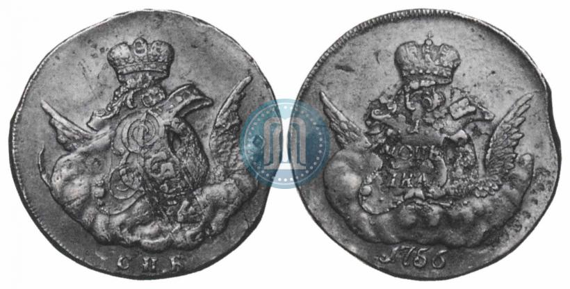 Фото 1 копейка 1755 года СПБ 