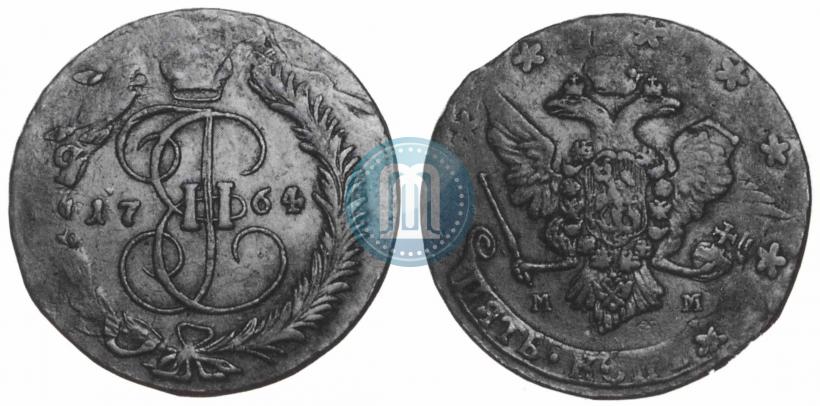 Фото 5 копеек 1764 года ММ 