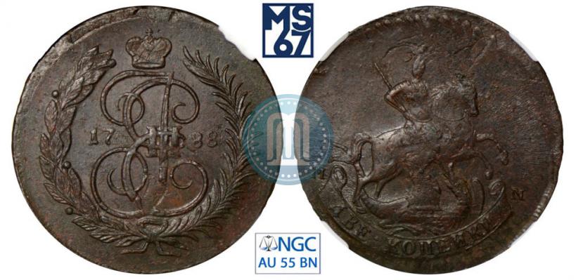 Picture 2 kopecks 1788 year ММ 
