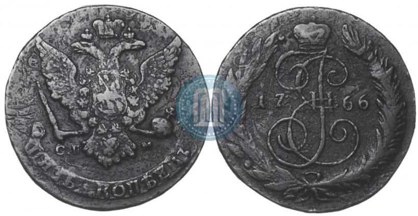 Фото 5 копеек 1766 года СПМ 