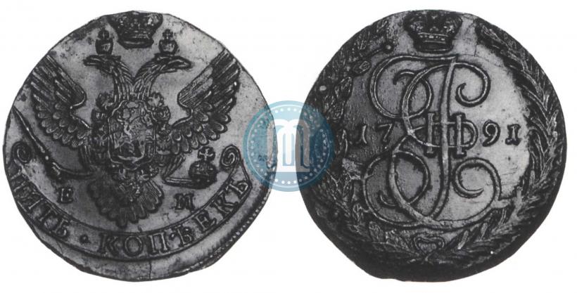 Фото 5 копеек 1791 года ЕМ 
