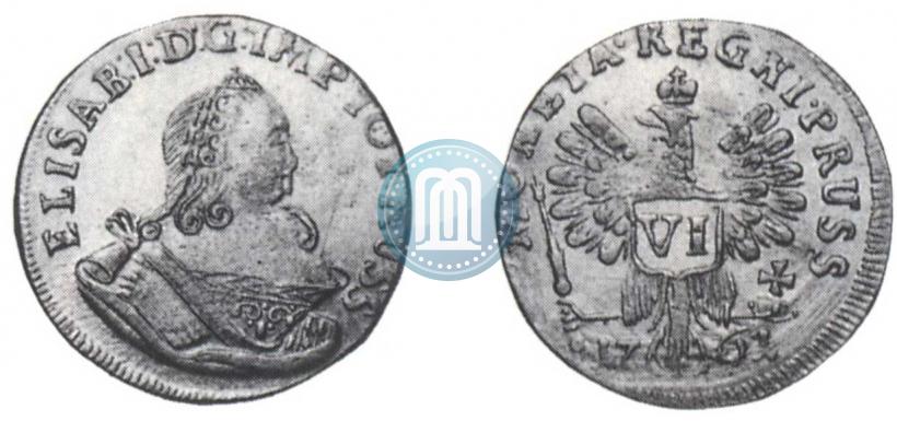 Picture 6 groszy 1761 year  