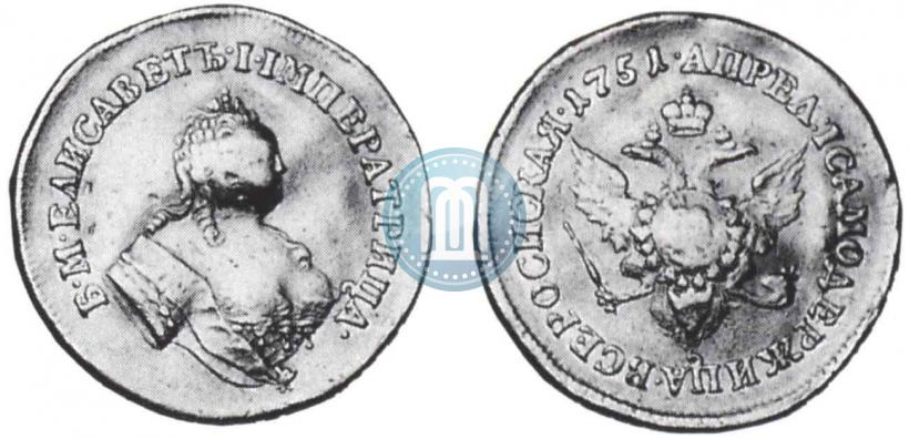 Picture 2 ducats 1751 year  "Eagle on the reverse"