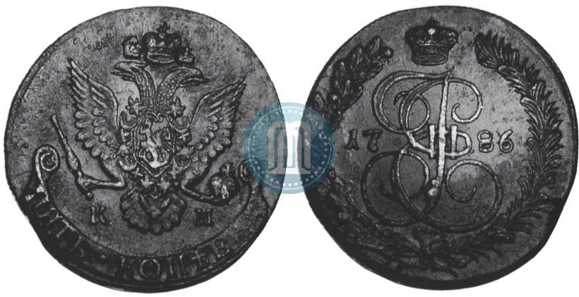 Picture 5 kopecks 1786 year КМ 