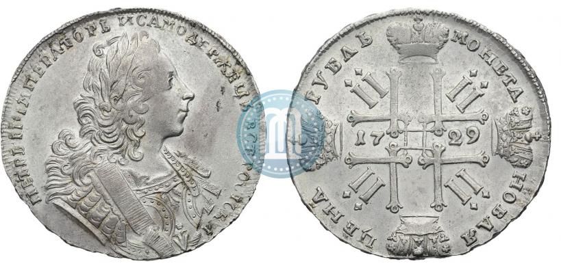 Фото 1 рубль 1729 года  "Тип 1729"