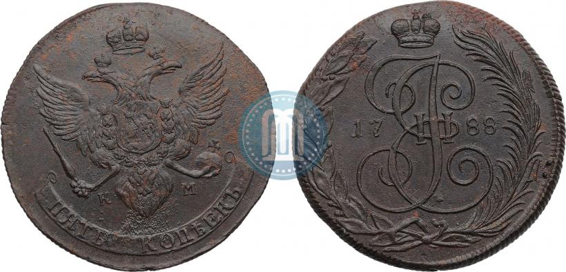 Фото 5 копеек 1788 года КМ 