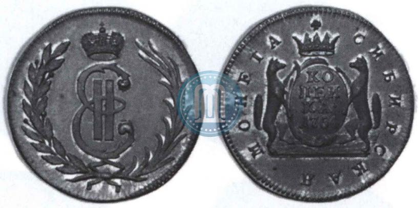 Picture 1 kopeck 1764 year  