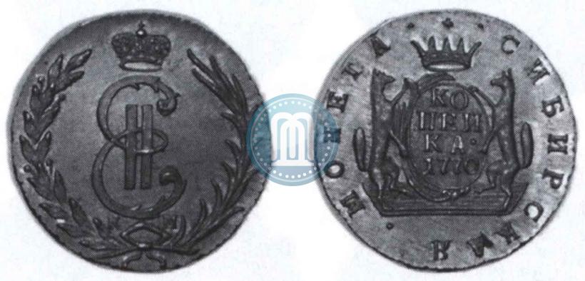 Фото 1 копейка 1770 года КМ 