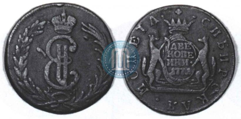 Фото 2 копейки 1771 года КМ 