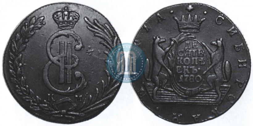 Picture 10 kopecks 1780 year КМ 