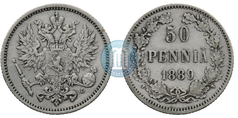 Picture 50 pennia 1889 year L 
