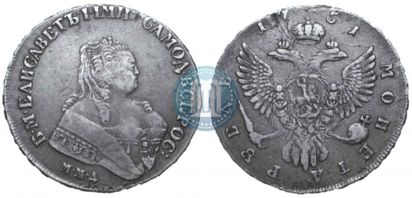 Picture 1 rouble 1751 year ММД 