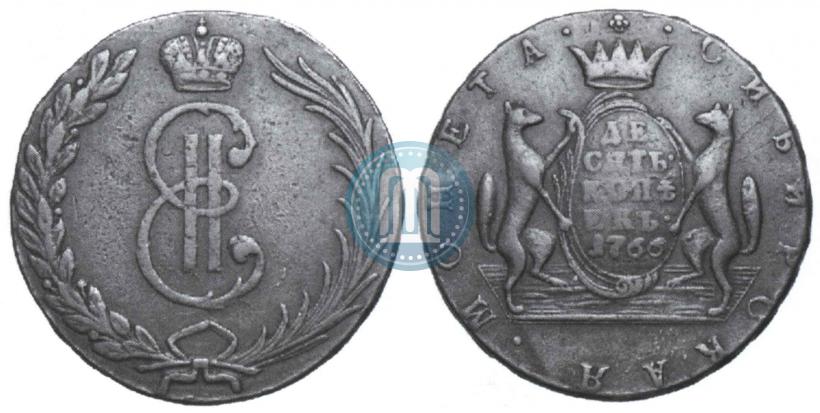 Picture 10 kopecks 1766 year  