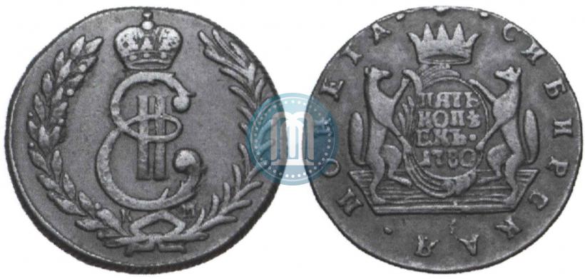Picture 5 kopecks 1780 year КМ 